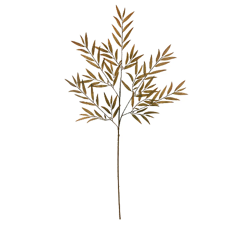 Planta Artificial Galho Bamboo Aramado C/Print PLT X5 (verde oliva ocre outono) 90cm