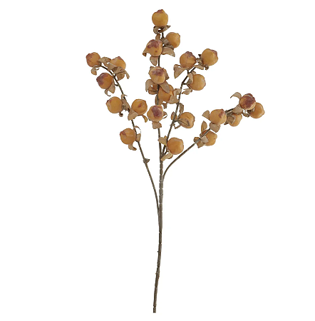 Planta Artificial Galho Sementes X23 (amarelo vermelho outono) 77cm