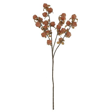 Planta Artificial Galho Sementes X23 (laranja outono) 77cm