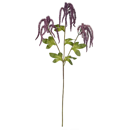 Planta Artificial Galho Rabo De Raposa (berinjela) 75cm