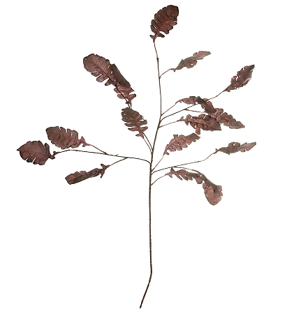 Planta Artificial Galho Folha X15 (marrom outono) 90cm