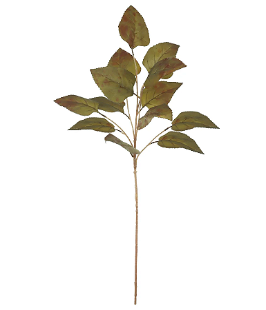 Planta Artificial Galho Folha X14 (verde outono) 88cm