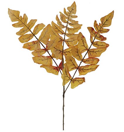 Planta Artificial Galho Folha X3 (amarelo 2T) 77cm