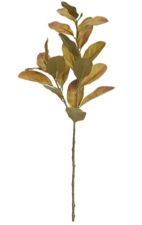 Planta Artificial Galho Magnolia Real Toque X21 (laranja outono) 1,1m