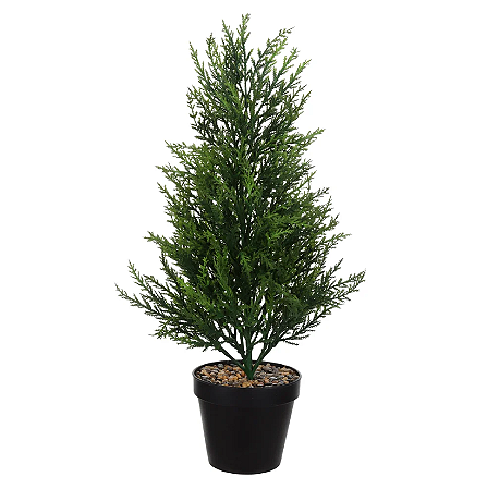Planta Artificial Folhagem Pinheiro C/Pote Plástico X70 (verde) 49cm