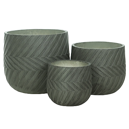 Vaso Fibrocimento C/3 UNI (fendi) 40cm