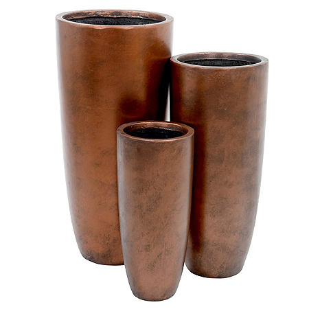 Vaso Fibrocimento C/3 UNI (cobre) 71cm