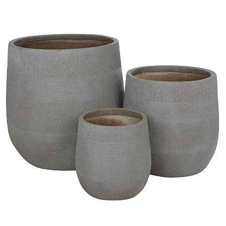 Vaso Fibrocimento C/3 UNI (taupe) 57cm