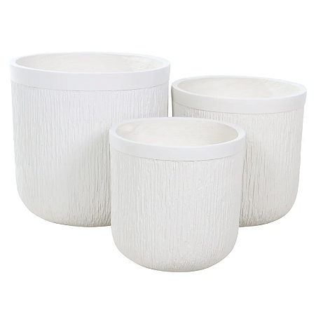 Vaso Fibrocimento C/3 UNI (off white) 39cm