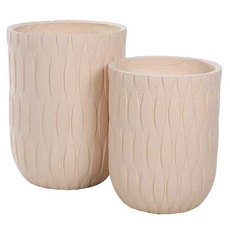 Vaso Fibrocimento C/2 UNI (bege) 48cm