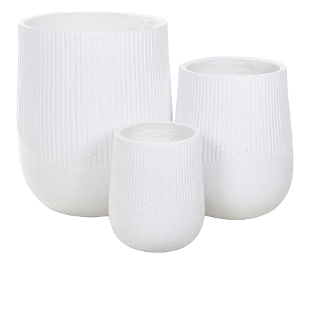 Vaso Fibrocimento C/3 UNI (branco) 54cm