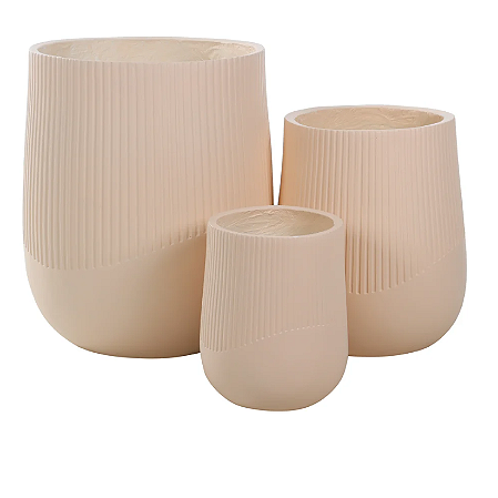 Vaso FibroCimento C/3 UNI (bege) 54cm