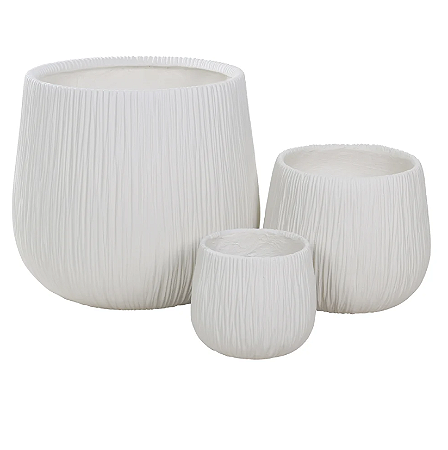 Vaso Fibrocimento C/3 UNI (off white) 46cm