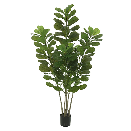 Planta Artificial Ficus Lyarata Real Toque C/Pote X142 (verde) 1,75m