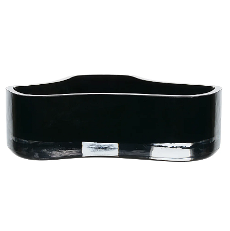 Centro De Mesa VIidro Organico (preto transparente) 8,5cm 27d