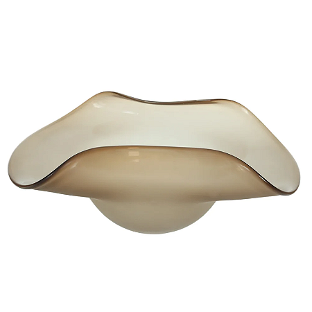 Centro De Mesa Vidro (bege escuro matte) 10,5X29X22cm