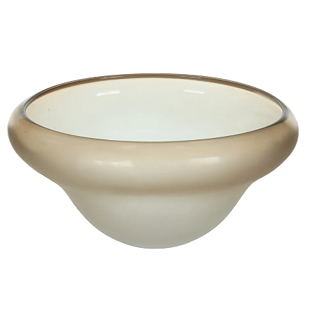 Centro De Mesa Vidro (bege escuro matte) 12,5X29X26cm
