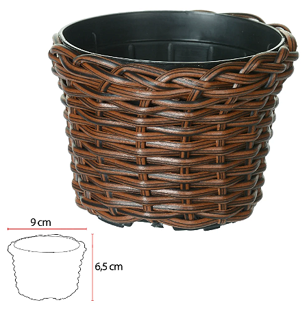 Vaso Polipropileno (marrom) 6,5X9cm