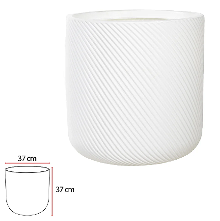 Vaso Polipropileno Genebra (branco) 37cm