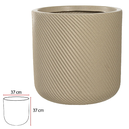 Vaso Polipropileno Genebra (areia) 37cm
