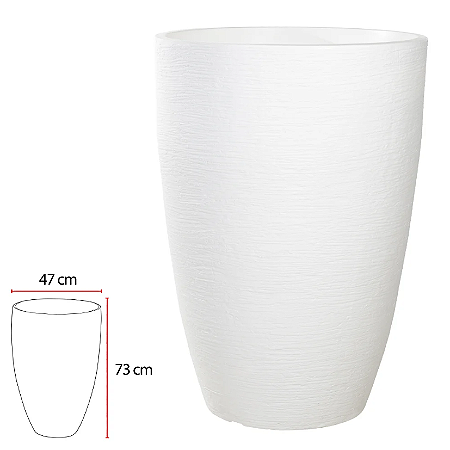 Vaso Polipropileno Veneza (branco) 73X47cm