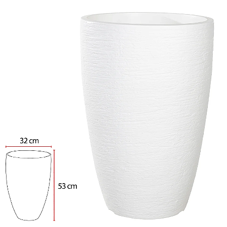 Vaso Polipropileno Veneza (branco) 53X32cm
