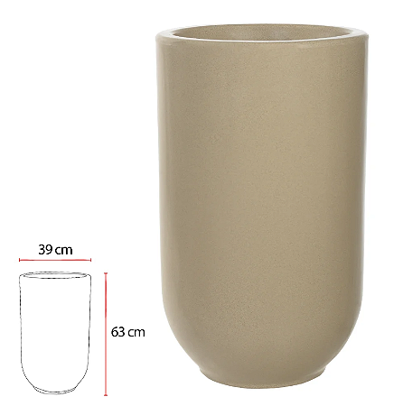 Vaso Polipropileno San Marino (areia) 63X39cm