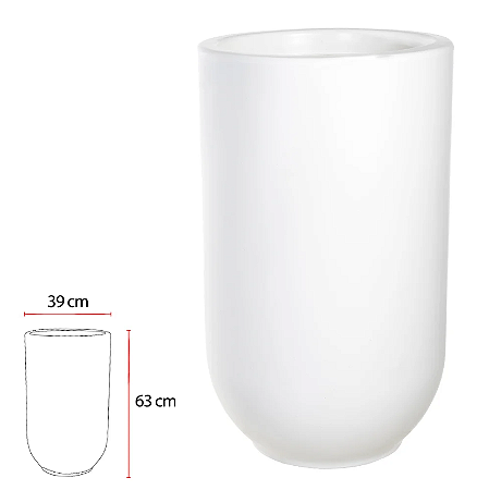 Vaso Polipropileno San Marino (branco) 63X39cm
