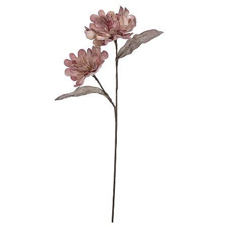 Planta Artificial Haster Flor Eva X2 (rosa bege) 93cm