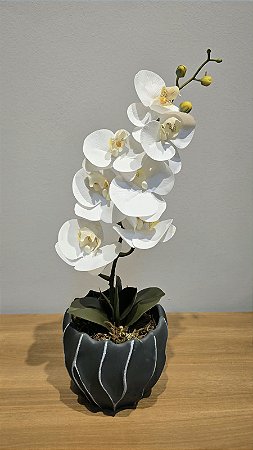 Arranjo 1 Orquidea Vaso Cinza