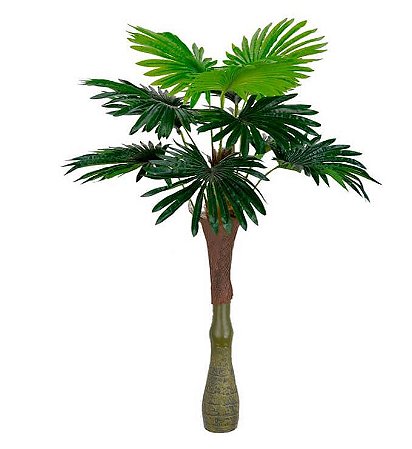 Planta Artificial Árvore Palmeira Leque Real Toque Verde 1,2m