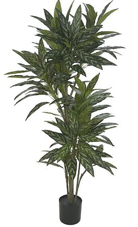 Planta Artificial A.Dracena Real Toque C/Pote X238 (Verde Creme) 1,9m