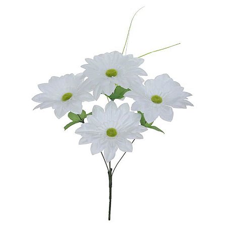 Buquê Flor Artificial Margarida Branco 37cm