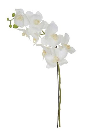 Haste Flor Artificial Orquídea Phalaenopsis Real Toque X8 77cm