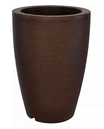 Vaso Cachepot Plástico Cônico Tabaco 55 X 38cm