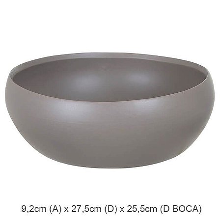 Vaso Cerâmica Bacia Fendi Fosco 9,2x27,5cm