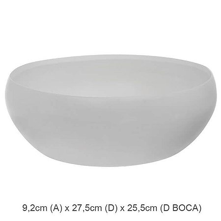 Vaso Cerâmica Bacia Branco Fosco 9,2x27,5cm