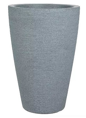Cachepot Plástico Cônico Cinza 57x38cm