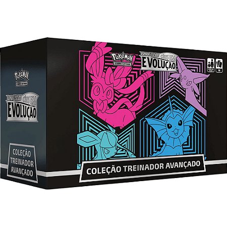 Box Treinador Avançado Pokémon Sylveon, Espeon, Glaceon e Vaporeon Céus em Evolução