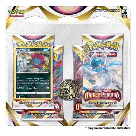 Pokémon - Blister Quadruplo - Espada e Escudo 11 Origem Perdida - Weavile