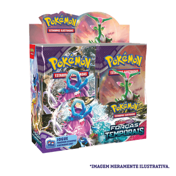 Box Display Pokémon Escarlate E Violeta 5 Forças Temporais