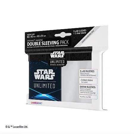 Gamegenic Star Wars Unlimited Art Sleeves Double Sleeving Pack - Card Back Blue