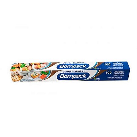 PAPEL ALUMINIO 45cm X 65mts (BOMPACK)