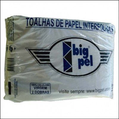 PAPEL INTERFOLHADO 2D (100% VIRGEM) 20X20,5 PCT C/1.000fls (BIGPEL)
