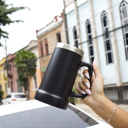 Caneca Térmica Aço Inox 750ml Parede Dupla Isolamento a Vácuo