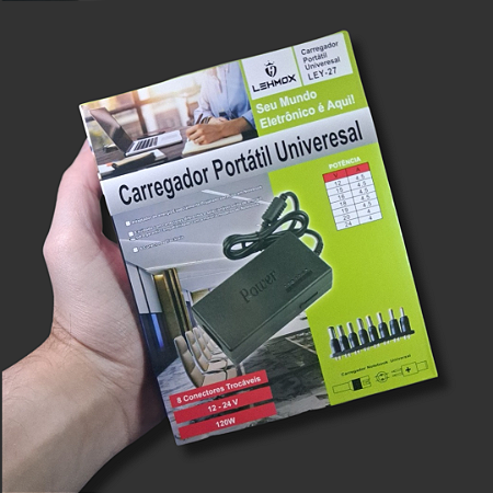 Carregador Universal Para Notebook De 12 á 24v 120w 10 Pinos