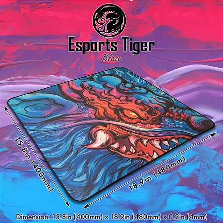 (PRONTA ENTREGA- LANÇAMENTO) Mousepad Tiger Esports Blaze Original   (48x40 Cm)