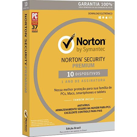 Norton Security Premium 10 Dispositivos 1 Ano