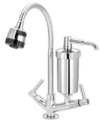 TORNEIRA GOURMET FLEXIVEL COM FILTRO DE MESA 1/4V