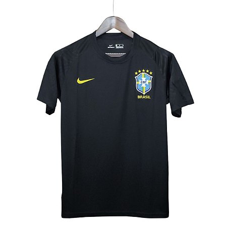 Camisa do Brasil Preta Pre Jogo Neymar 20/21 Nike - Zeus Store